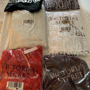 VS/Pink lot. 3 hoodies 3 tops.. all NWT